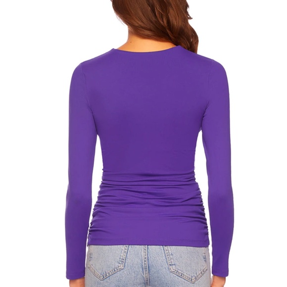 Susana Monaco Floret Crew Neck Gathered Top - Picture 8 of 8